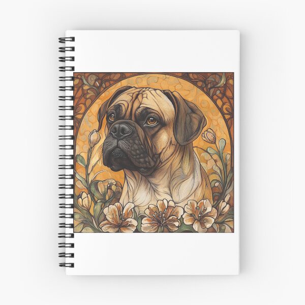 Item preview, Art nouveau Bullmastiff puppy dog designed and sold by MendaciousMina.