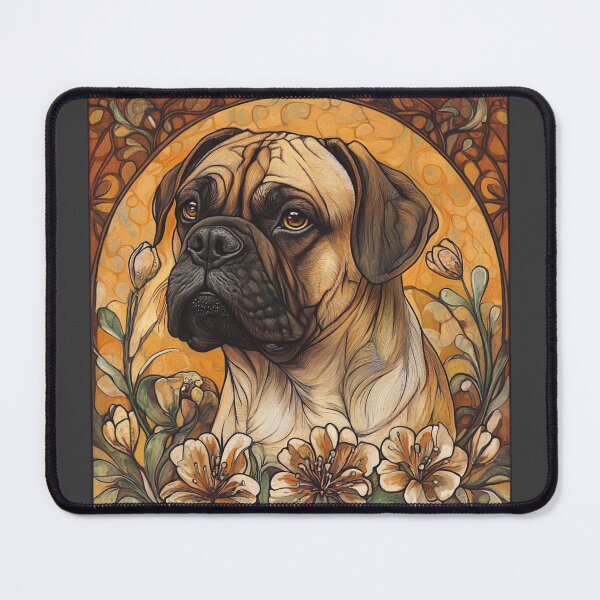 Item preview, Art nouveau Bullmastiff puppy dog designed and sold by MendaciousMina.