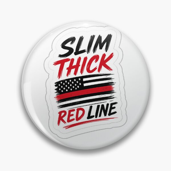 Item preview, Slim Thick Red Line Funny Firefighter Sticker designed and sold by FireHouseHumor.