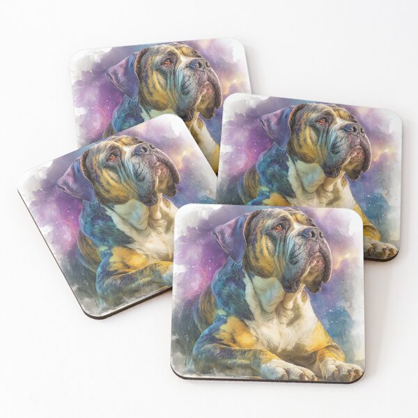 Item preview, Colorful Bullmastiff puppy dog designed and sold by MendaciousMina.