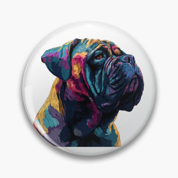 Item preview, Colorful Bullmastiff puppy dog designed and sold by MendaciousMina.