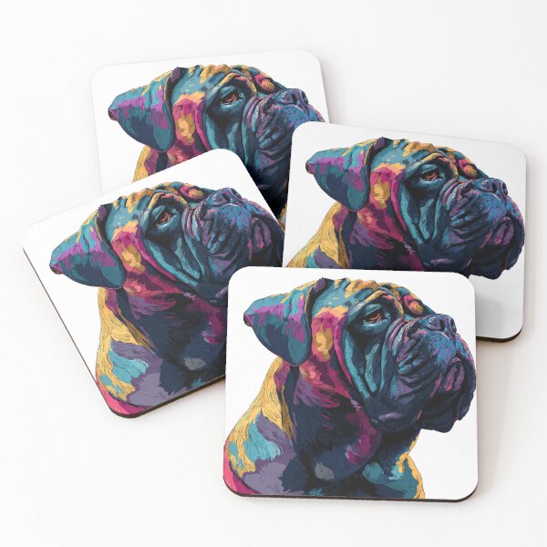 Item preview, Colorful Bullmastiff puppy dog designed and sold by MendaciousMina.
