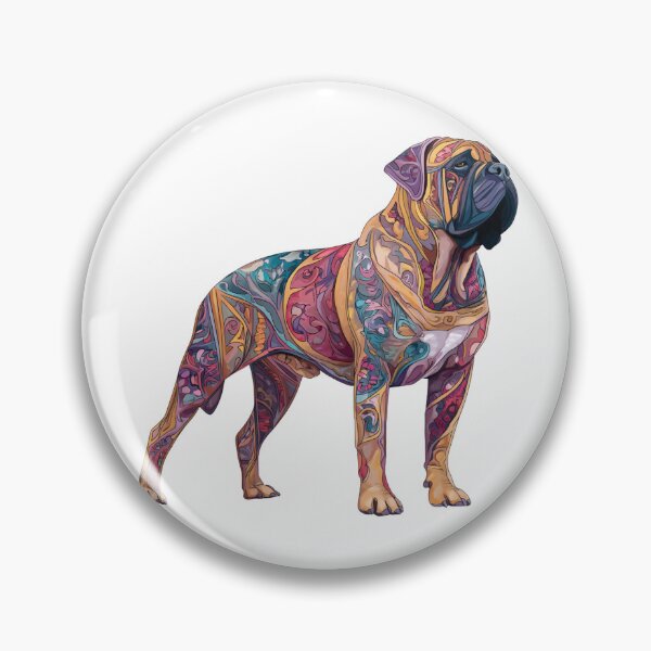 Item preview, Colorful Bullmastiff puppy dog designed and sold by MendaciousMina.
