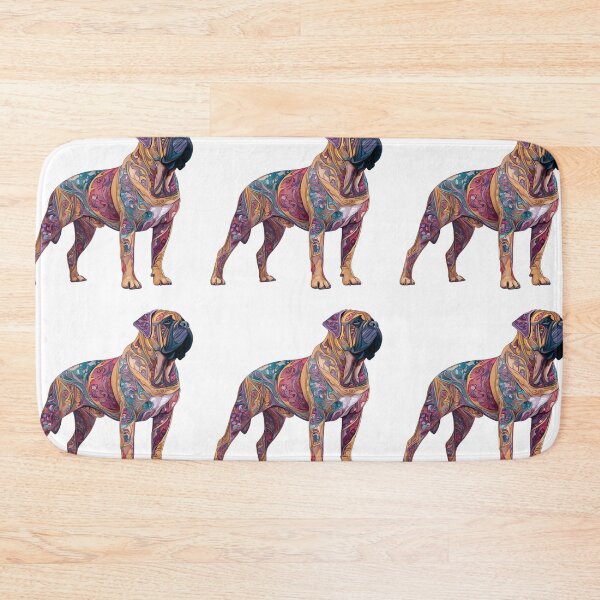 Item preview, Colorful Bullmastiff puppy dog designed and sold by MendaciousMina.