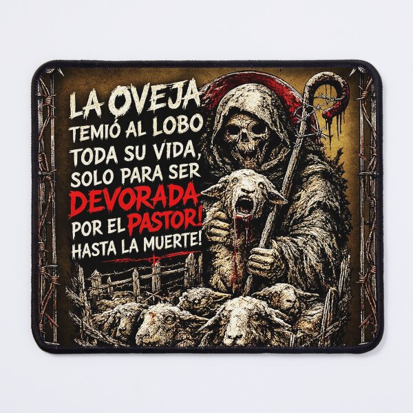 Item preview, La oveja temió al lobo toda su vida | Cita de filosofía oscura con diseño gótico de calavera designed and sold by Alchemy Forge.