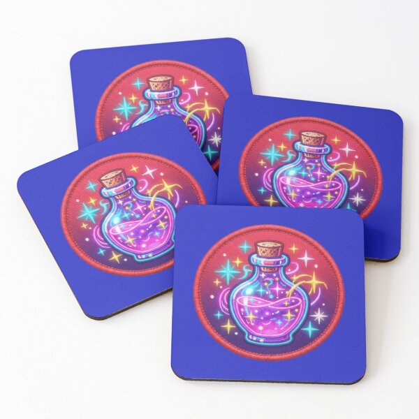 Item preview, Vibrant Glowing Magic Potion Bottle Patch Art designed and sold by Azurart2.