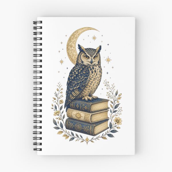 Item preview, Moonlit Library Owl – Dark Academia Book Lover Art designed and sold by Reese Regulus Studio.