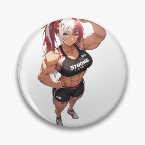 Item preview, Muscular Anime Gym Girl Strong Fitness Bodybuilder Design designed and sold by Digistore1221.