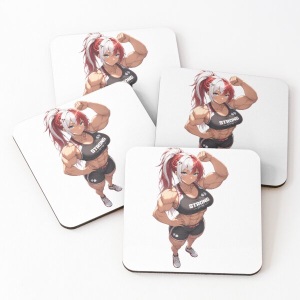 Item preview, Muscular Anime Gym Girl Strong Fitness Bodybuilder Design designed and sold by Digistore1221.