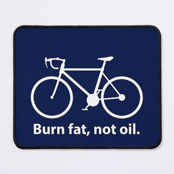 Item preview, Burn Fat Not Oil Bicycle Design, Eco Cycling Motivation, Sustainable Transport, Climate Action, Green Lifestyle, Bike Lover Graphic, designed and sold by rikyfreestyle.