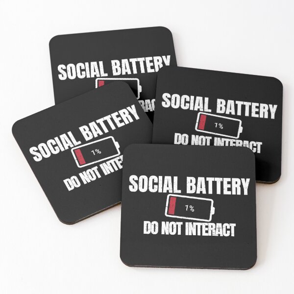Item preview, Funny Introvert Gift – Social Battery 1% Do Not Interact designed and sold by No Excuses Supply.