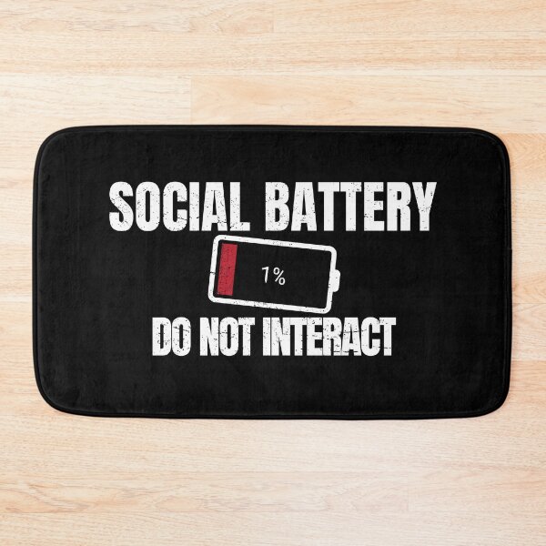 Item preview, Funny Introvert Gift – Social Battery 1% Do Not Interact designed and sold by No Excuses Supply.