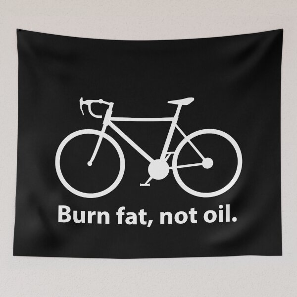 Item preview, Burn Fat Not Oil Bicycle Design, Eco Cycling Motivation, Sustainable Transport, Climate Action, Green Lifestyle, Bike Lover Graphic,  designed and sold by rikyfreestyle.