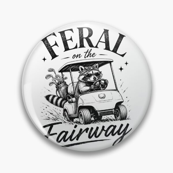 Item preview, Feral On The Fairway Funny Golf Raccoon Cart Design designed and sold by VGAfanatic.