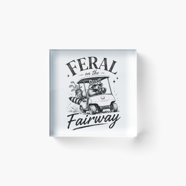 Item preview, Feral On The Fairway Funny Golf Raccoon Cart Design designed and sold by VGAfanatic.