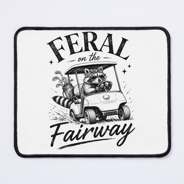 Item preview, Feral On The Fairway Funny Golf Raccoon Cart Design designed and sold by VGAfanatic.