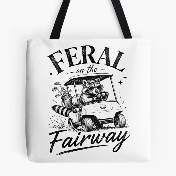 Item preview, Feral On The Fairway Funny Golf Raccoon Cart Design designed and sold by VGAfanatic.