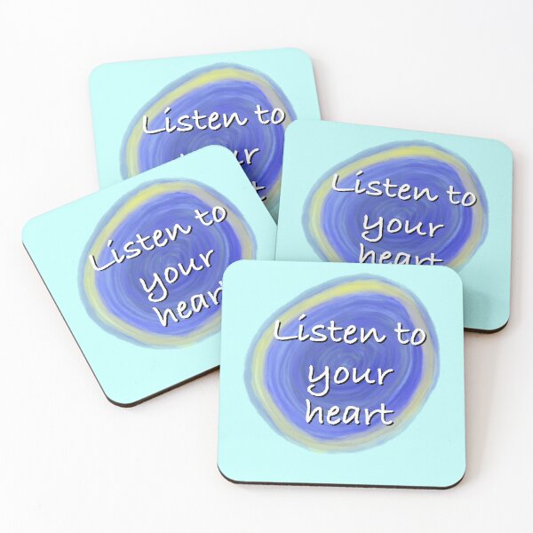 Item preview, Listen To Your Heart Typography Digital Painting designed and sold by SaraPixels.