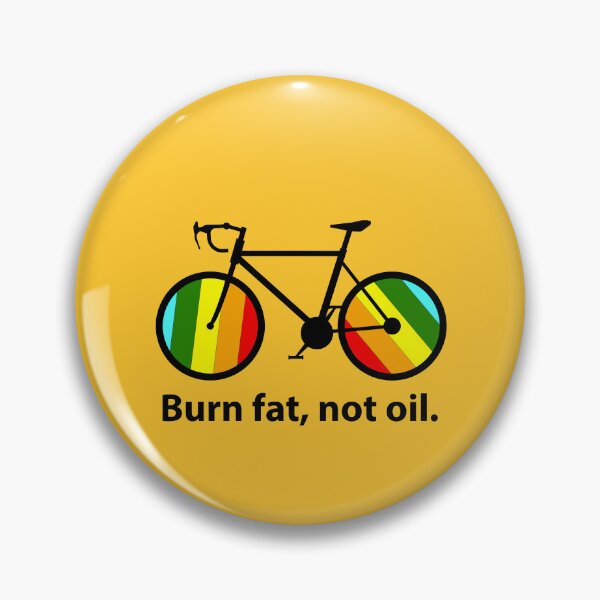 Item preview, Burn Fat Not Oil Bicycle Design, Eco Cycling Motivation, Sustainable Transport, Climate Action,  designed and sold by rikyfreestyle.
