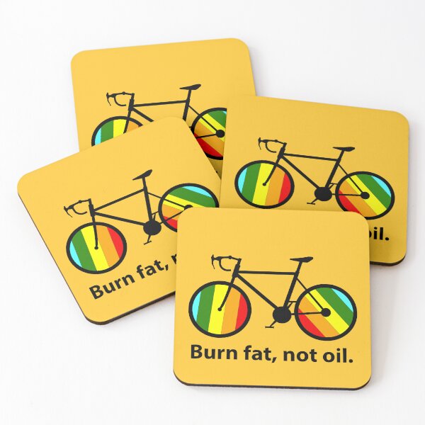 Item preview, Burn Fat Not Oil Bicycle Design, Eco Cycling Motivation, Sustainable Transport, Climate Action,  designed and sold by rikyfreestyle.