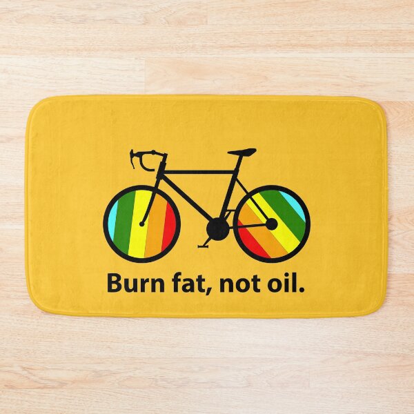 Item preview, Burn Fat Not Oil Bicycle Design, Eco Cycling Motivation, Sustainable Transport, Climate Action,  designed and sold by rikyfreestyle.