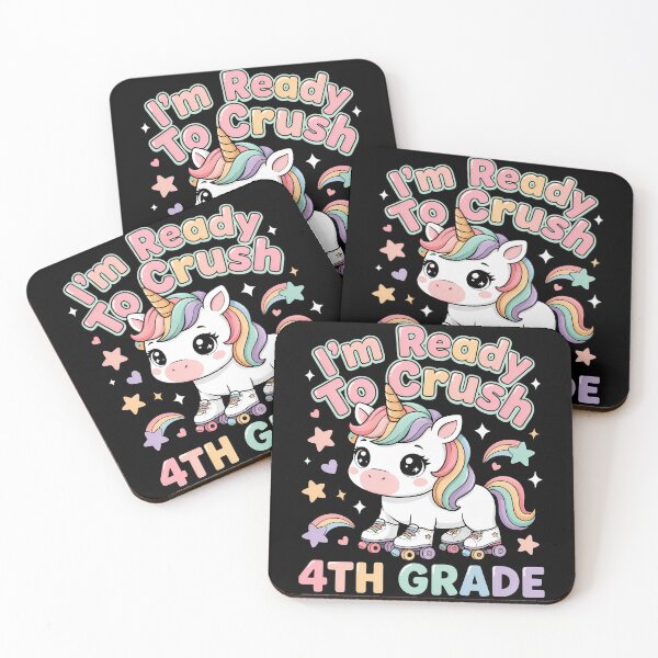 Item preview, I'm Ready To Crush 4th Grade Unicorn Roller Skates Back To School designed and sold by conggamenhatvip.