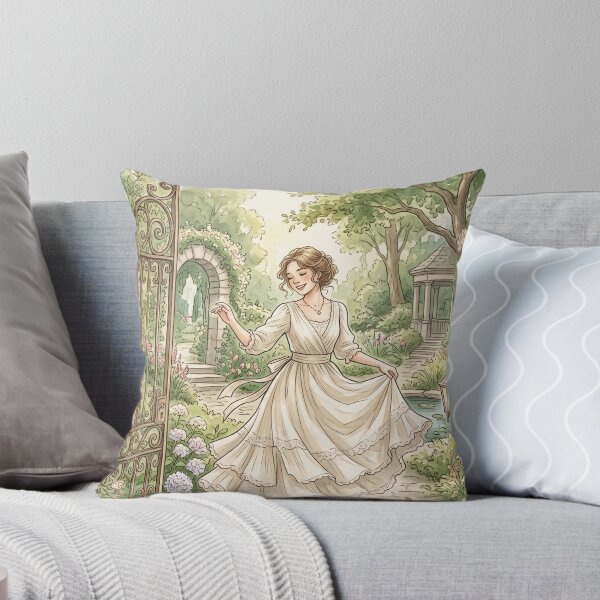 Item preview, Botanical Garden Waltz | Vintage Romantic Watercolor Aesthetic | Elegant Floral Illustration designed and sold by Softbear Atelier.