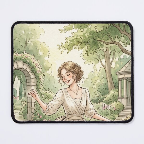 Item preview, Botanical Garden Waltz | Vintage Romantic Watercolor Aesthetic | Elegant Floral Illustration designed and sold by Softbear Atelier.