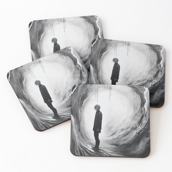 Item preview, Monochrome Abyss: Figure in the Fluid Vortex designed and sold by Ethereal Pour Studio.
