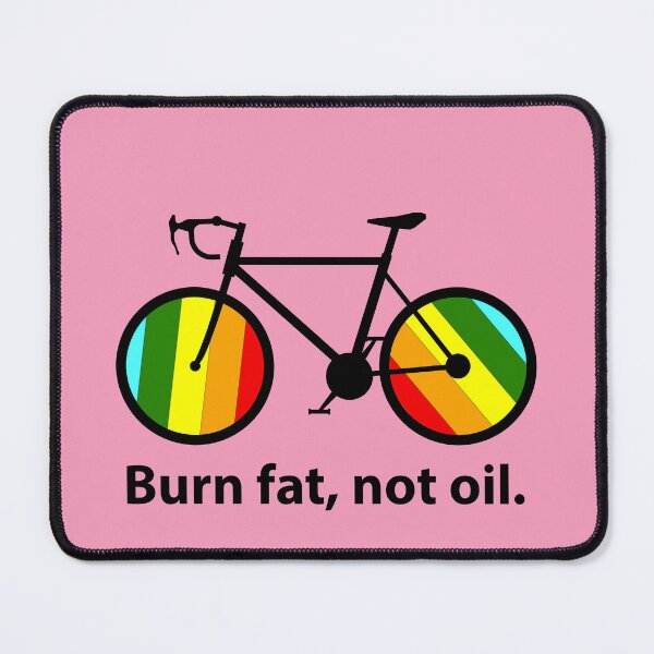 Item preview, Burn Fat Not Oil Bicycle Design, Eco Cycling Motivation, Sustainable Transport, Climate Action, Green Lifestyle, Bike Lover Graphic,  designed and sold by rikyfreestyle.