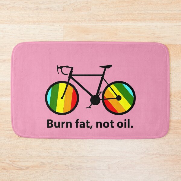 Item preview, Burn Fat Not Oil Bicycle Design, Eco Cycling Motivation, Sustainable Transport, Climate Action, Green Lifestyle, Bike Lover Graphic,  designed and sold by rikyfreestyle.