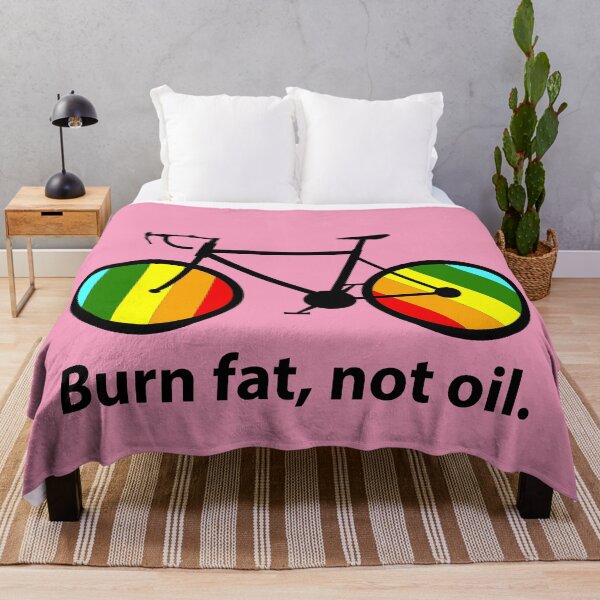 Item preview, Burn Fat Not Oil Bicycle Design, Eco Cycling Motivation, Sustainable Transport, Climate Action, Green Lifestyle, Bike Lover Graphic, designed and sold by rikyfreestyle.