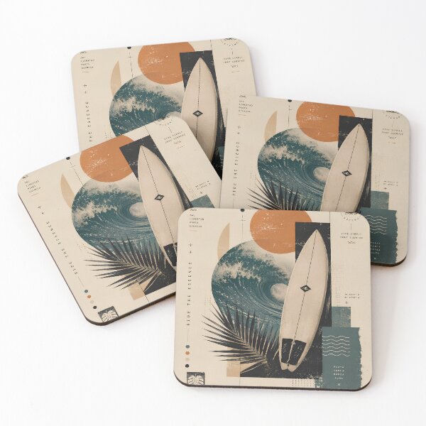 Item preview, Eternal Ocean: Surf Poster and Vintage Aesthetic Collage designed and sold by victorstudioart.