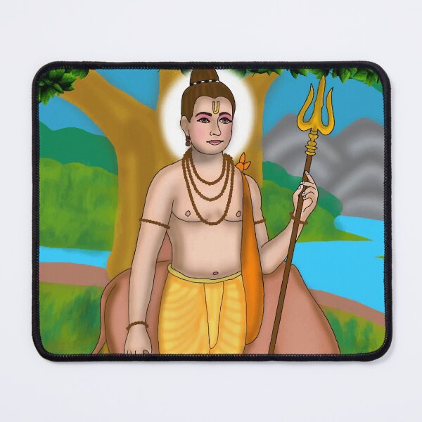 Item preview, Lord Dattatreya Artwork | Divine Hindu Trinity Digital Painting Illustration designed and sold by Harshit_Digital_Arts.