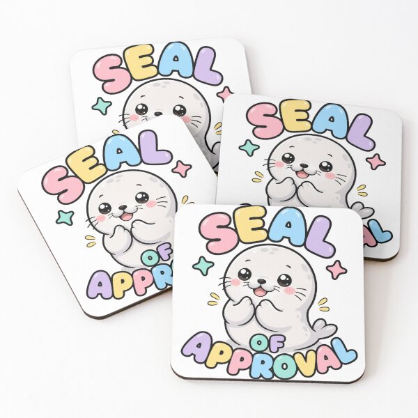 Item preview, Seal of Approval Cute Kawaii Seal Saying designed and sold by BoosterShop.