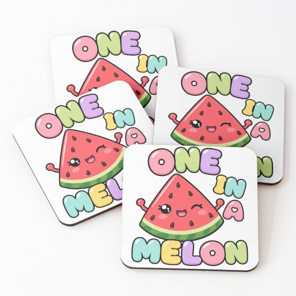 Item preview, One in a Melon Cute Kawaii Watermelon Saying designed and sold by BoosterShop.