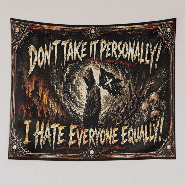 Item preview, Don't Take It Personally – I Hate Everyone Equally | Dark Gothic Grim Reaper Humor Design designed and sold by Alchemy Forge.