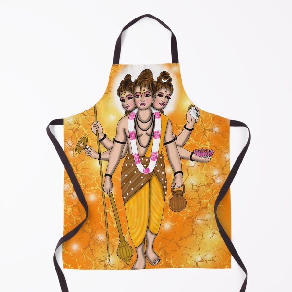 Item preview, Lord Dattatreya Artwork | Divine Hindu Trinity Digital Painting Illustration designed and sold by Harshit_Digital_Arts.