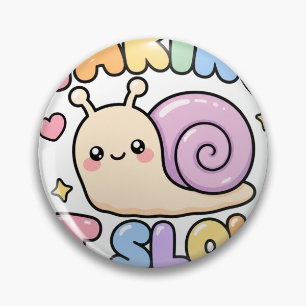 Item preview, Taking It Slow Sweet Kawaii Snail Quote designed and sold by BoosterShop.
