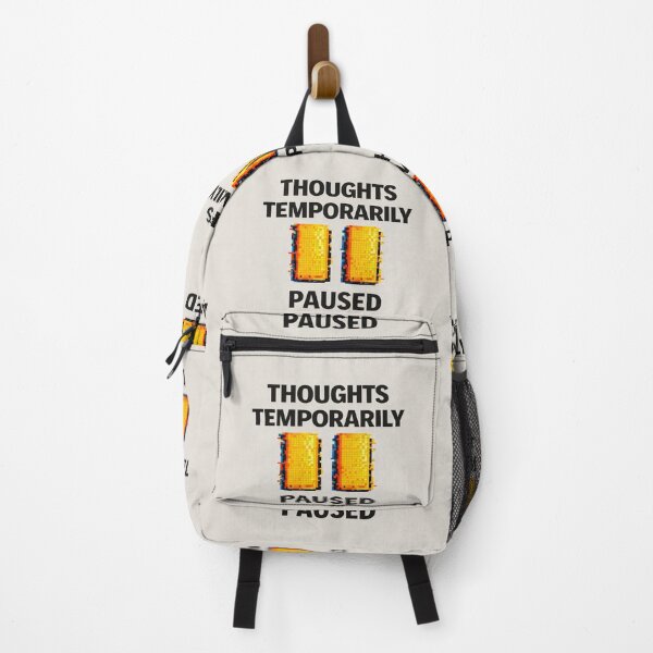 Item preview, Thoughts Temporarily Paused – Mental Pause Humor designed and sold by Mad Factory Designs.