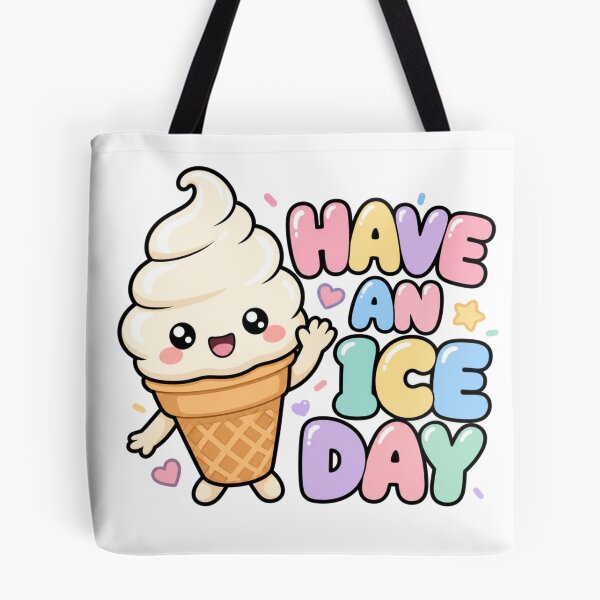 Item preview, Have an Ice Day! Cute Kawaii Ice Cream Saying designed and sold by BoosterShop.