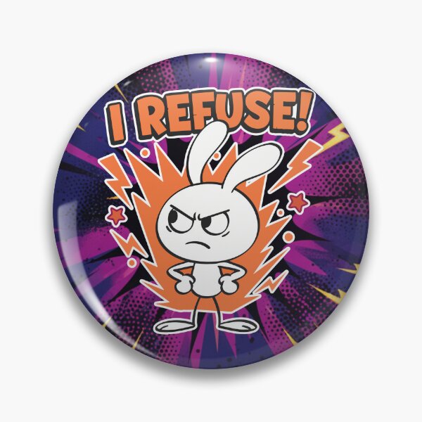 Item preview, I Refuse! Angry Bunny Cartoon designed and sold by Taridesign.