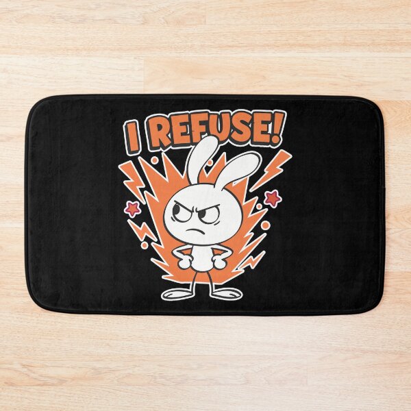 Item preview, I Refuse! Angry Bunny Cartoon designed and sold by Taridesign.