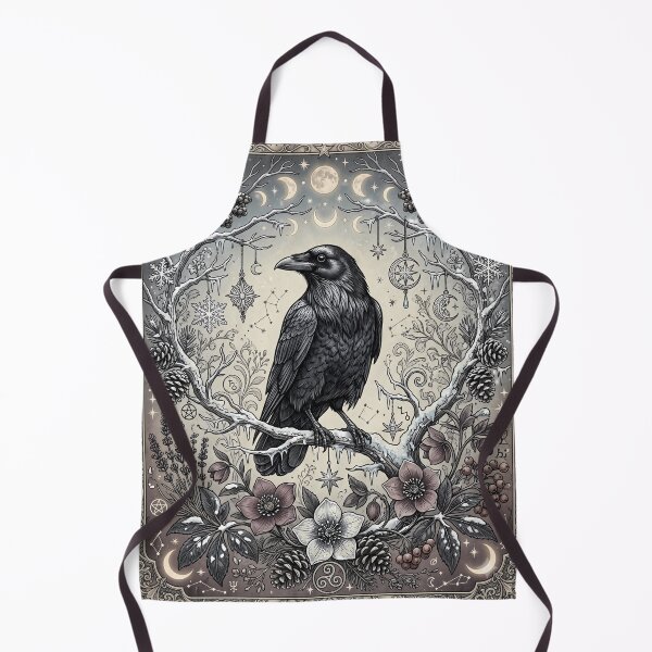 Item preview, Whimsigoth Raven Celestial Vintage Art designed and sold by VibranPalette.