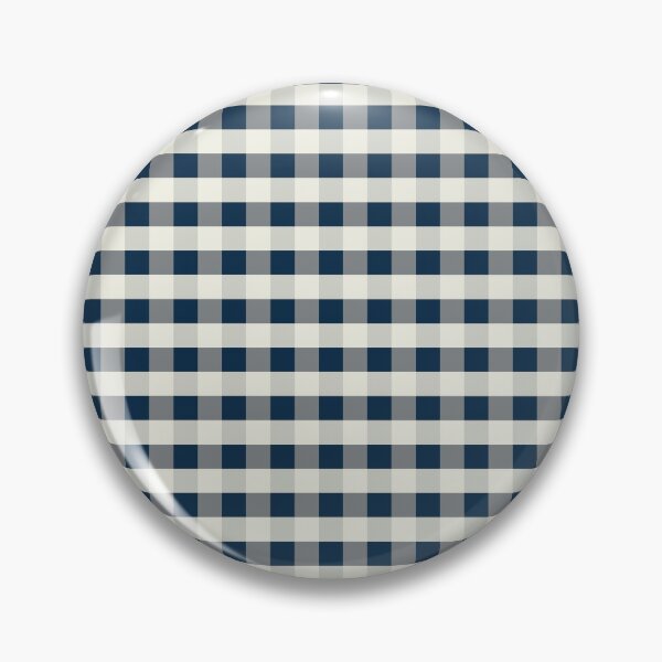 Item preview, Coastal Scandi Cottage Gingham Check Pattern in Dark Blue and Off White designed and sold by kierkegaard.