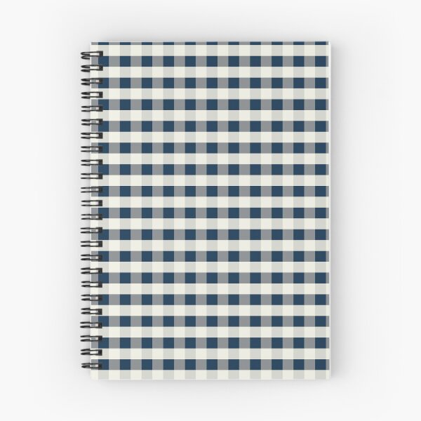 Item preview, Coastal Scandi Cottage Gingham Check Pattern in Dark Blue and Off White designed and sold by kierkegaard.