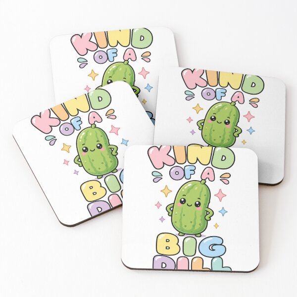 Item preview, Kind of a Big Dill Sweet Kawaii Cucumber Saying designed and sold by BoosterShop.