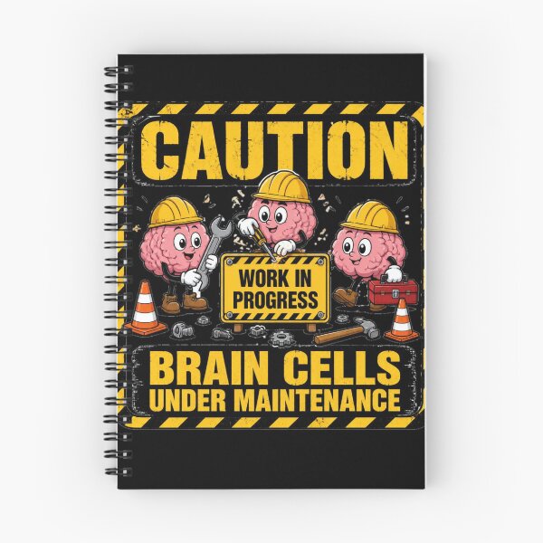 Item preview, Caution: Brain Cells Under Maintenance | Funny Meme Sticker & T-Shirt designed and sold by FuzzDrive.