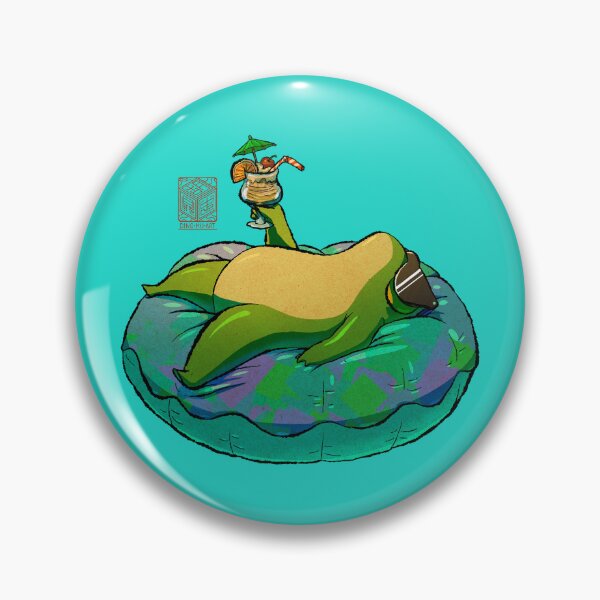 Item preview, Summer Frog relaxing with drink and floatie tube Animal Asian Art Illustration designed and sold by DingHuArt.