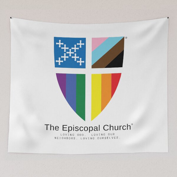 Item preview, Loving - Pride Shield - The Episcopal Church™ designed and sold by Canterbury Episcopal Campus Ministry at Texas Tech University .